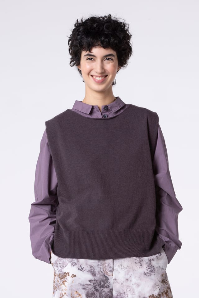 Slipover 501 - Wool viscose blend with cashmere - 360ASTER - 60250713006
