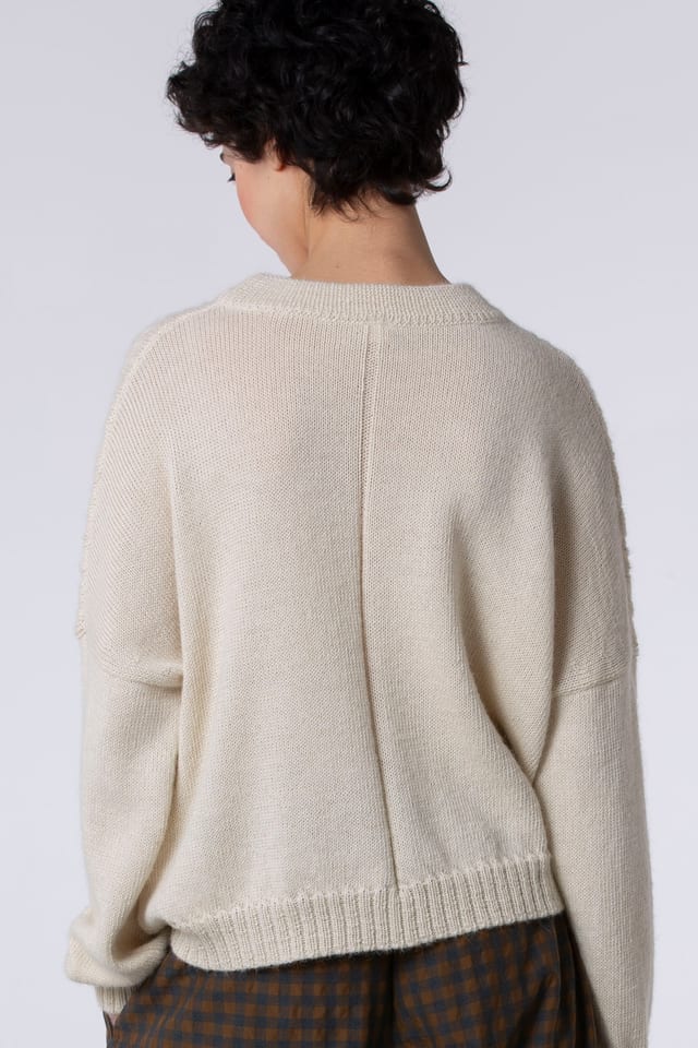 Pullover 508 - Alpaka og merinoblanding - 110CREAM - 60250713008