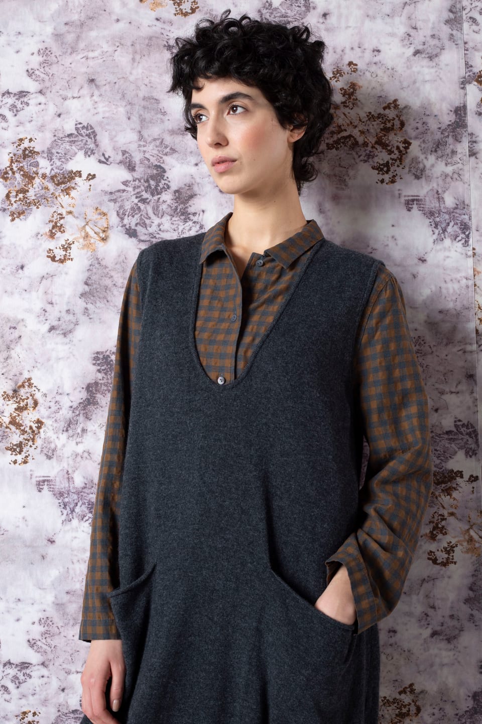 Šaty 503 - Wool viscose blend with cashmere - 960RIDGE - 60250713011