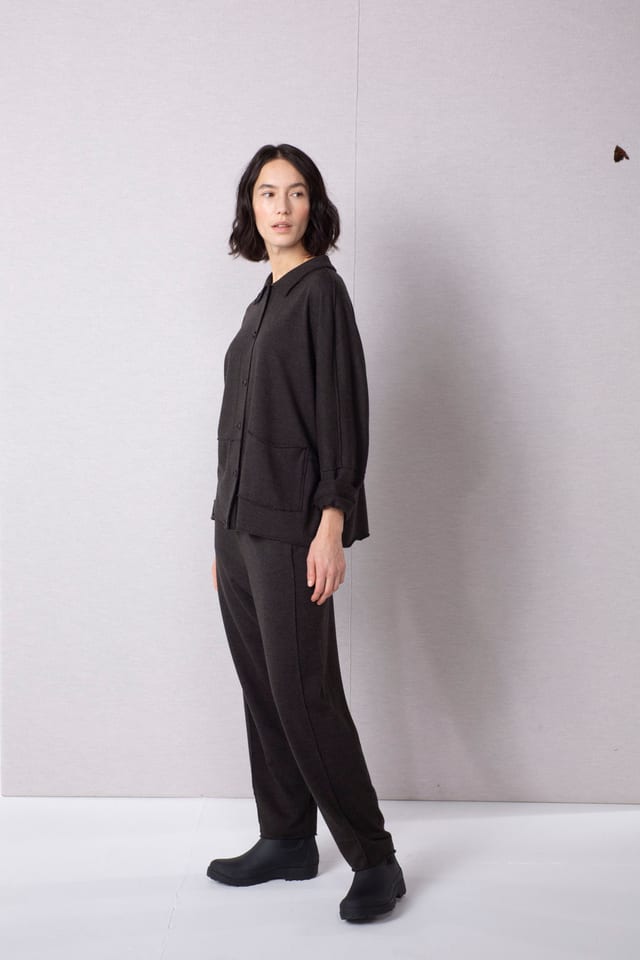 Trousers 503 wash - Wool jersey - 890PEAT - 60250910003