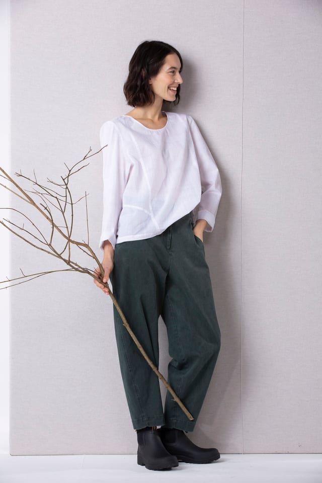 Bluse 501 - Baumwollkaro - 770FOREST - 60250910004
