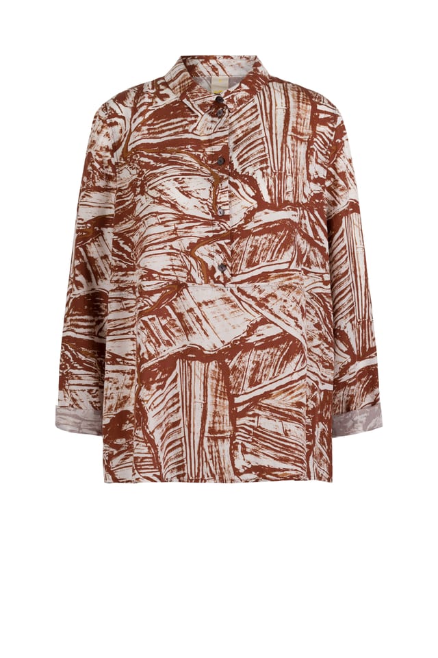 Bluse 502 wash - Bedruckter Tencel - 850SOIL - 60250910005