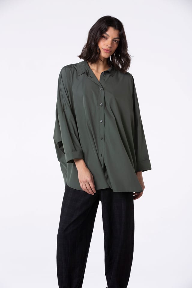 Blouse 503 - Parachute silk - 770FOREST - 60250910006