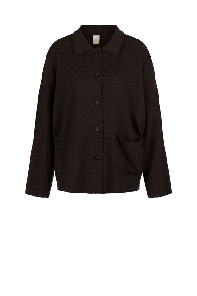 Jacket 501 wash - Wool jersey - 890PEAT - 60250910011