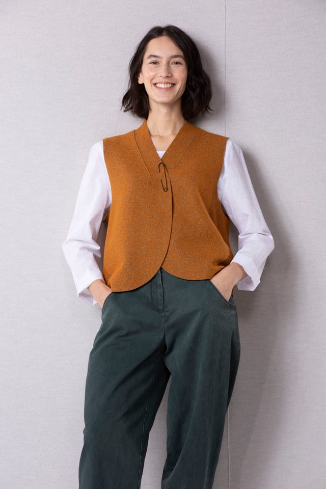 Weste 501 - Woll-Baumwoll Walk - 850SOIL - 60250910013