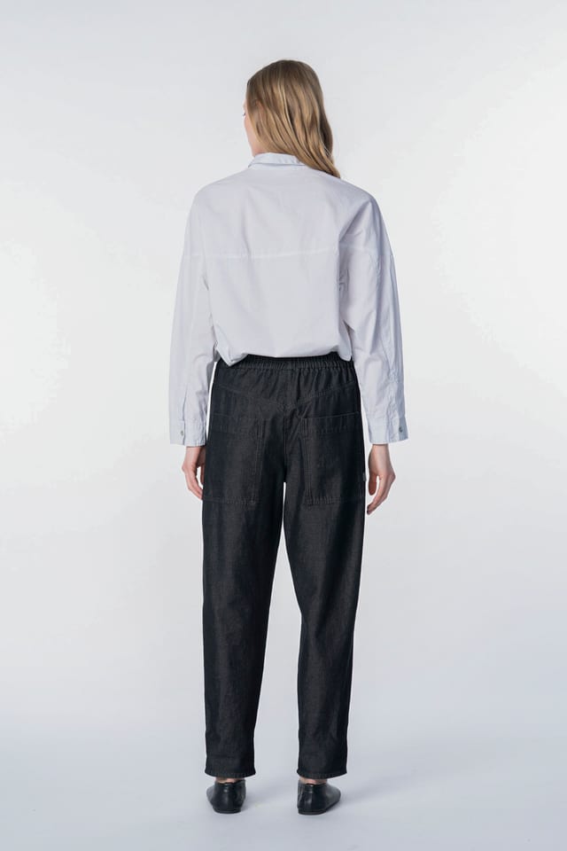 Trousers 6508 wash - Cotton denim - 990BLACK - 10260710508