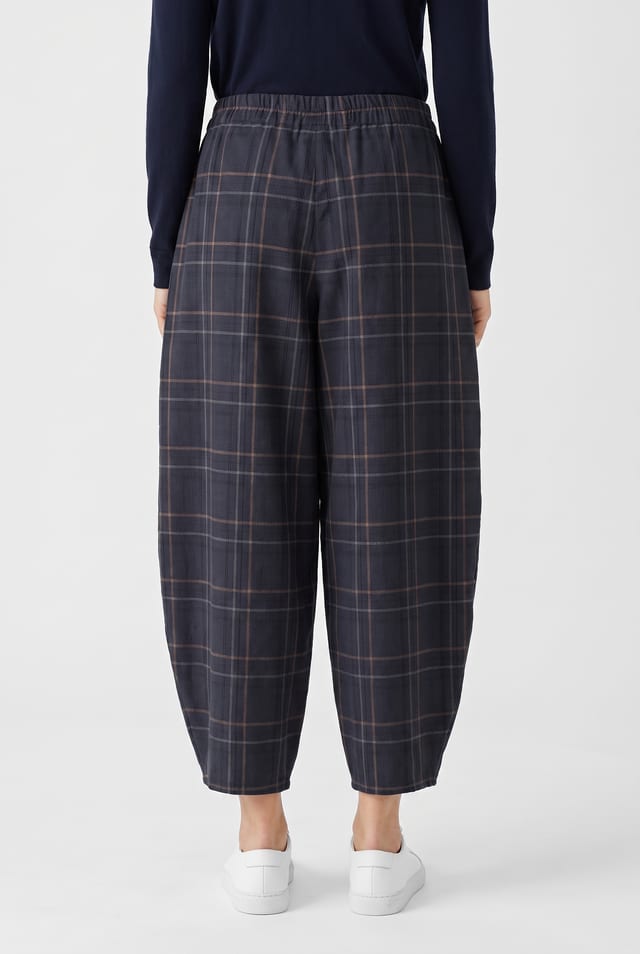 Trousers 6509 - Seersucker check - 490NAVY - 10260710509