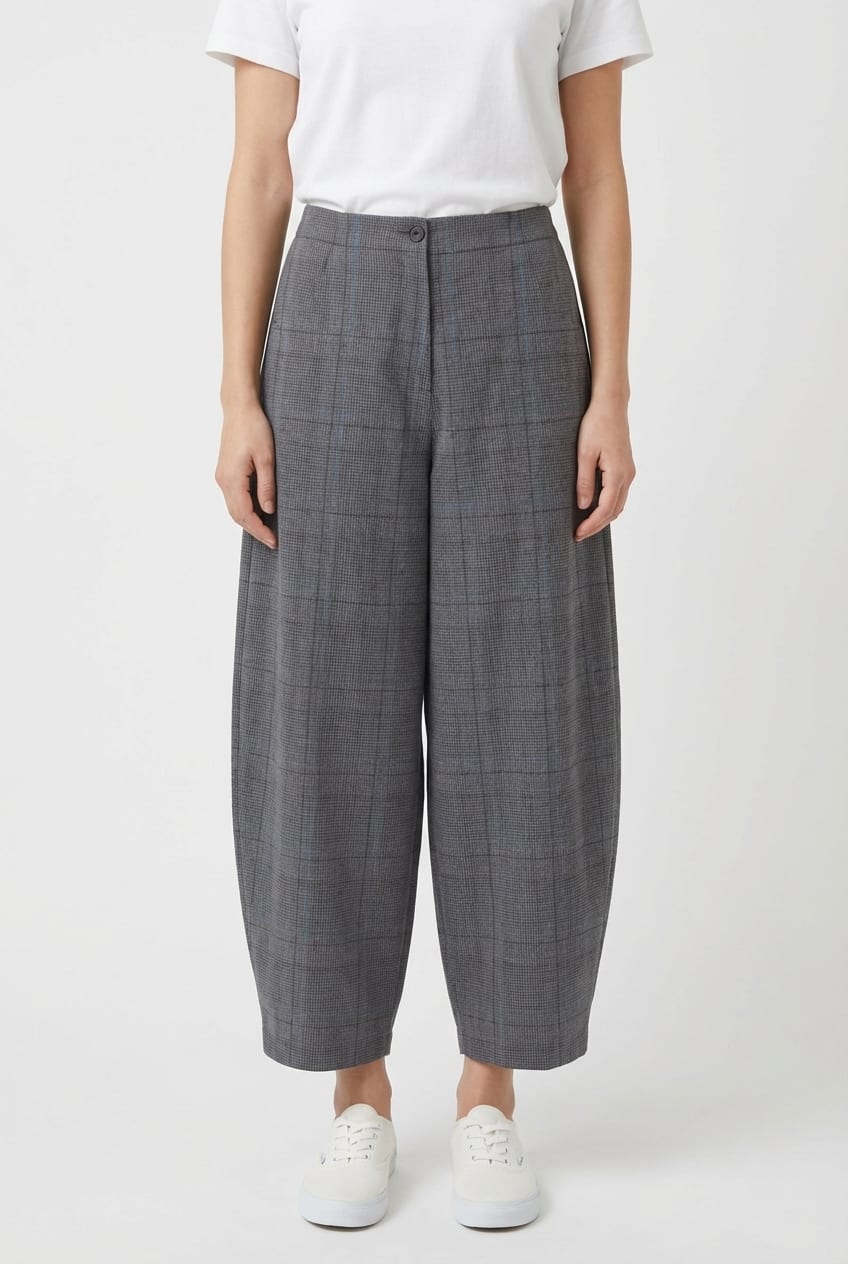 Trousers 6509 - Seersucker check - 960CADMIUM - 10260710509