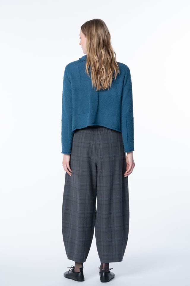 Trousers 6509 - Seersucker check - 960CADMIUM - 10260710509