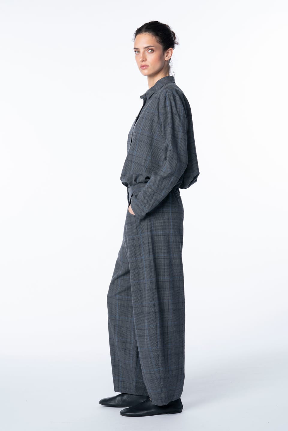 Trousers 6509 - Seersucker check - 960CADMIUM - 10260710509