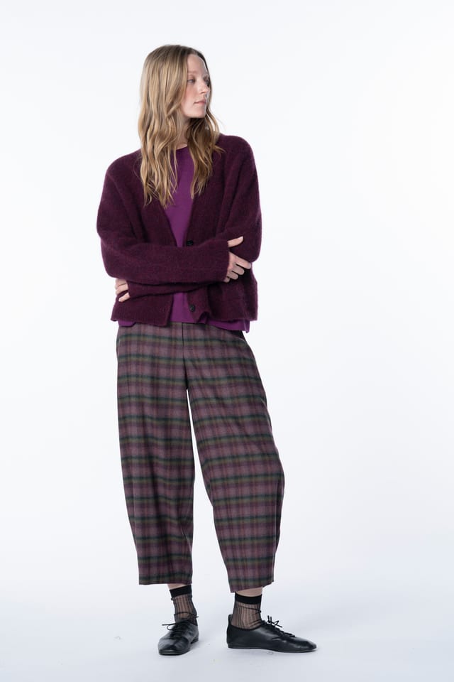 Pantalon 6517 - Mélange de laine douce brossée - 370AMETHYST - 10260710517