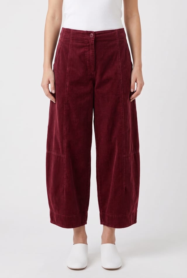 Trousers 6518 - Cotton needlecord with stretch - 362SYRAH - 10260710518