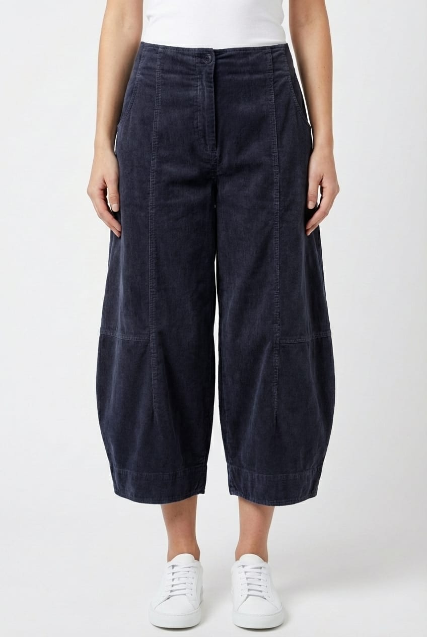 Trousers 6518 - Cotton needlecord with stretch - 490NAVY - 10260710518