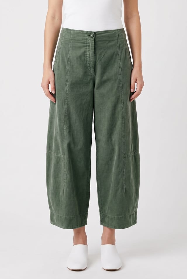 Trousers 6518 - Cotton needlecord with stretch - 642MYRTLE - 10260710518