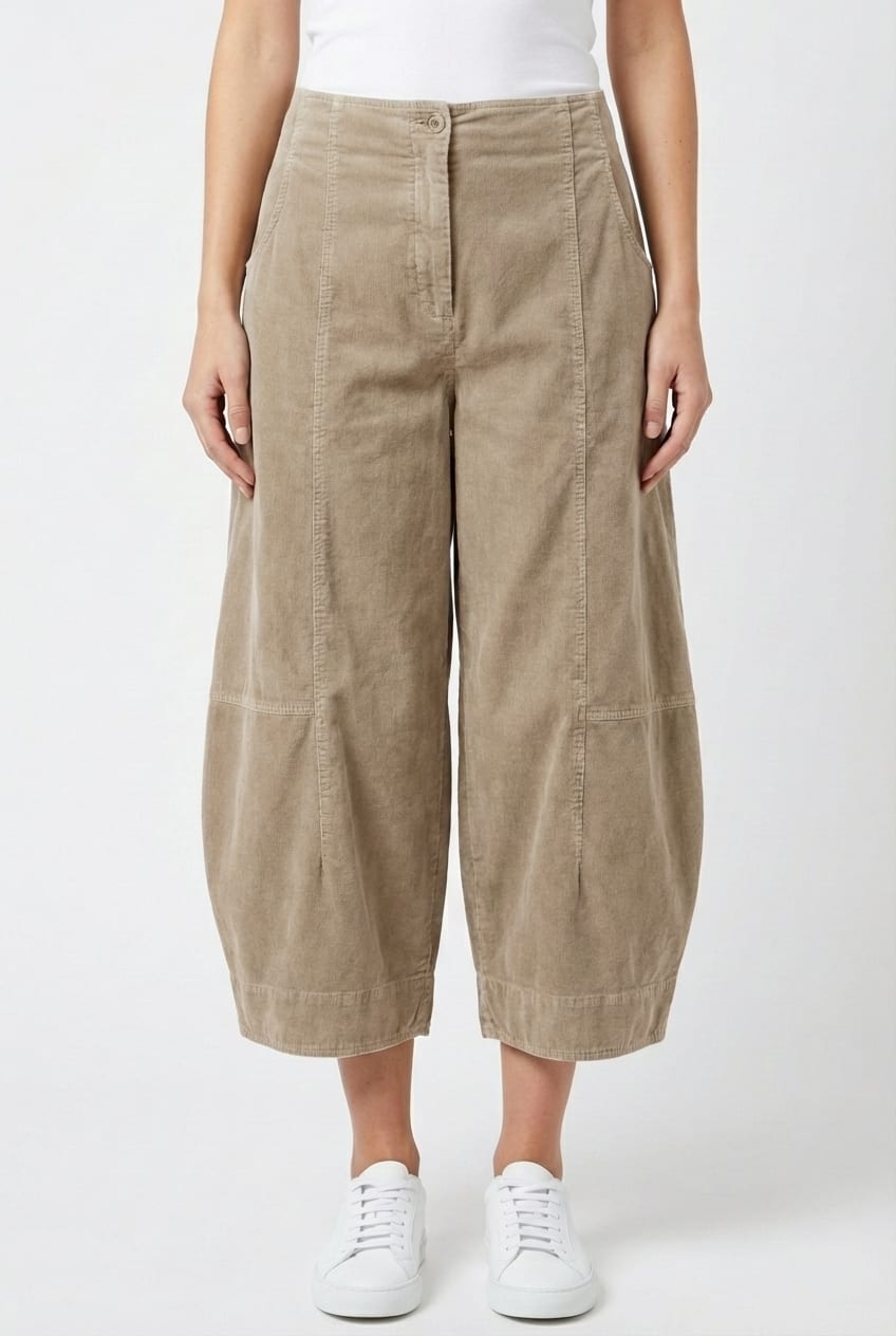 Trousers 6518 - Cotton needlecord with stretch - 832INCENSE - 10260710518