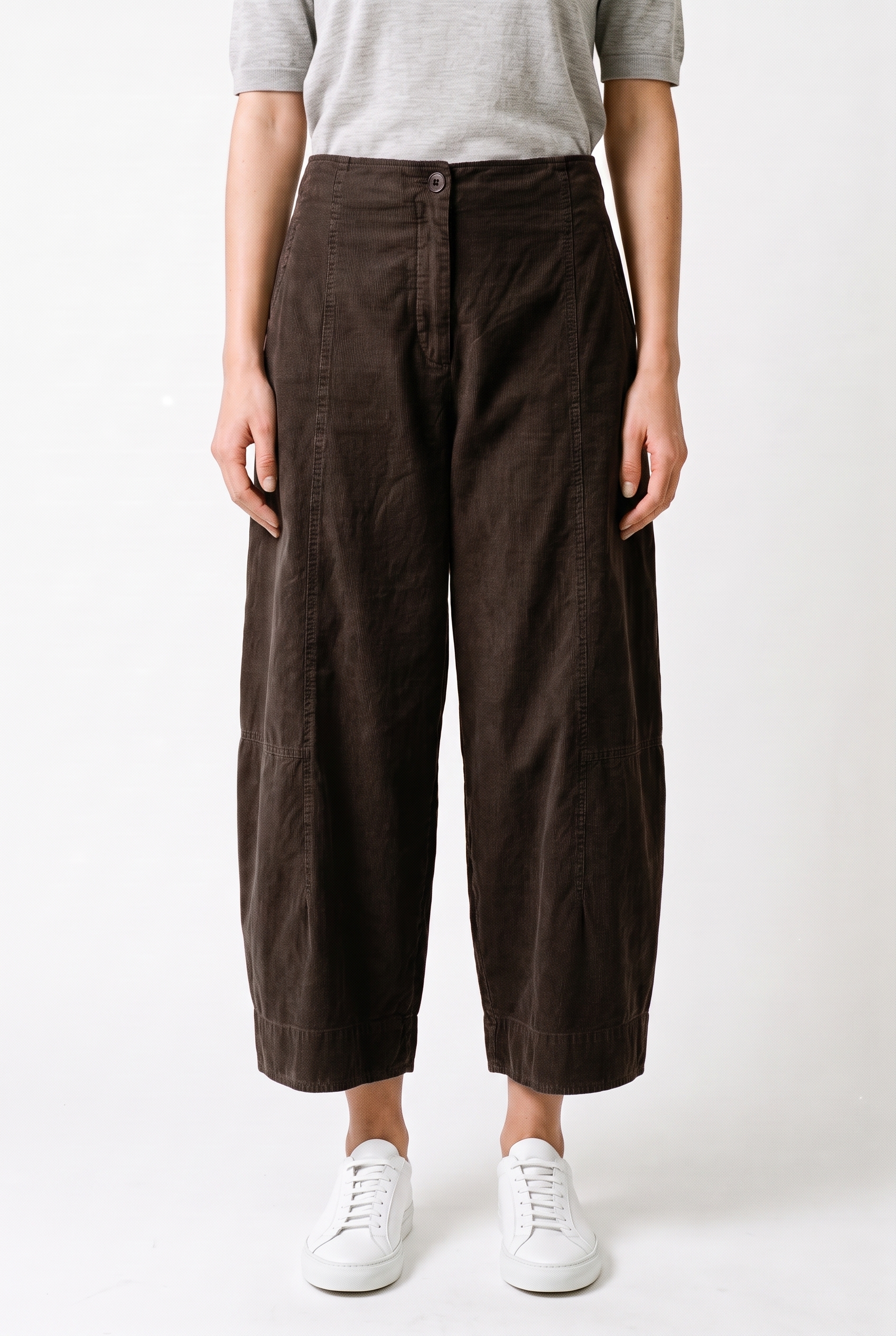 Trousers 6518 892CHOCO Cotton needlecord with stretch