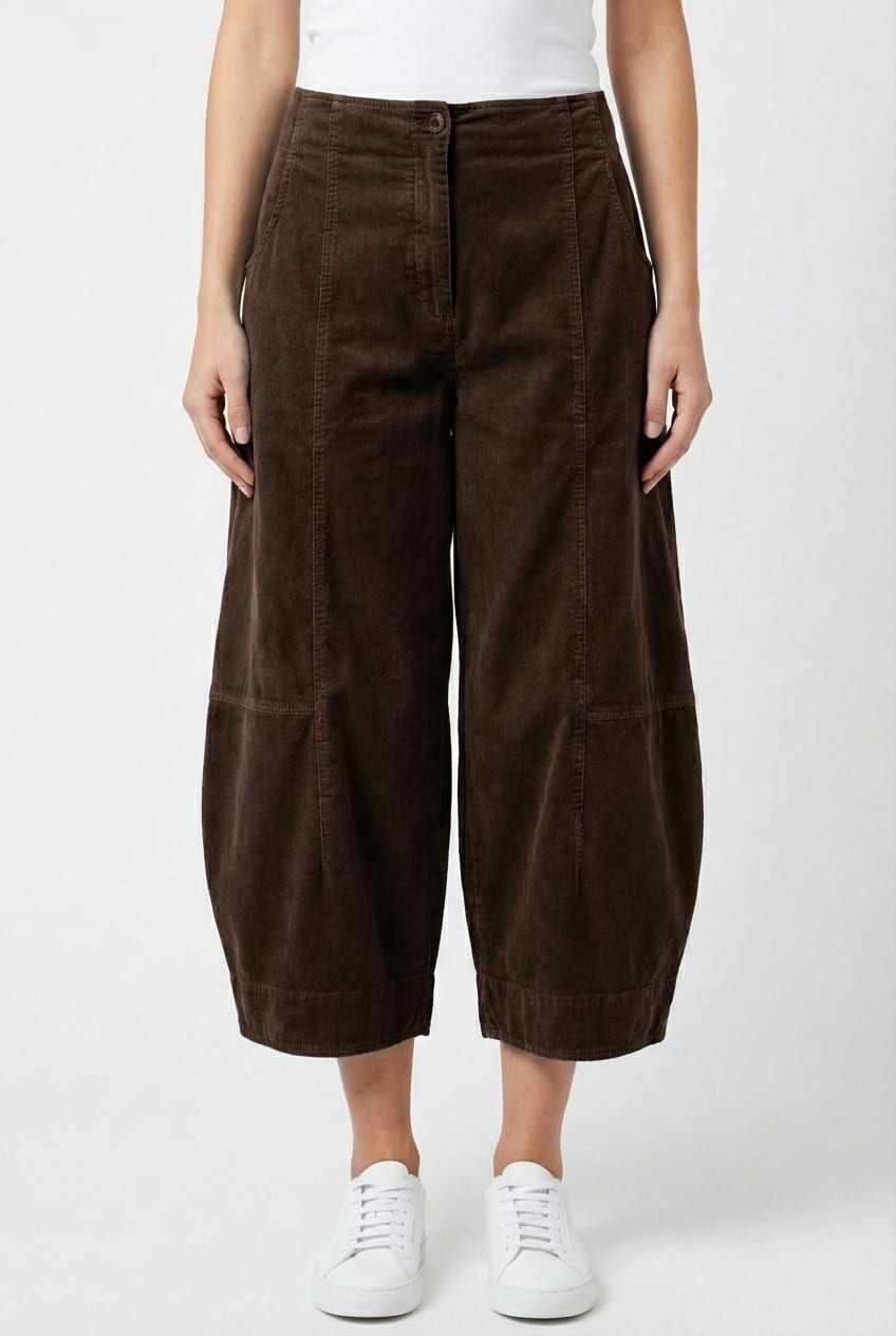 Trousers 6518 - Cotton needlecord with stretch - 892CHOCO - 10260710518