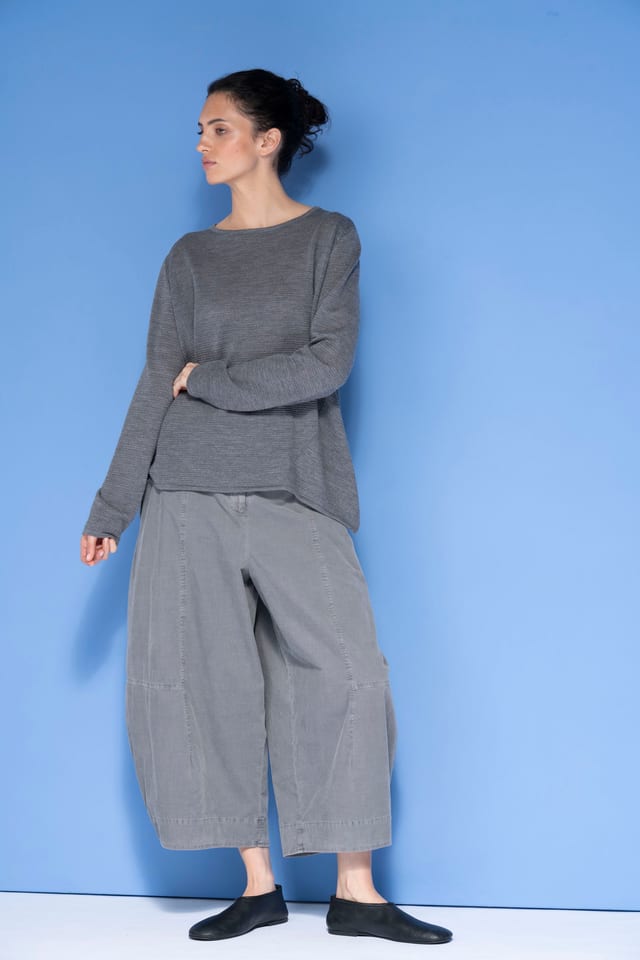 Pantalon 6518 - Cordon aiguilleté en coton extensible - 942STONE - 10260710518
