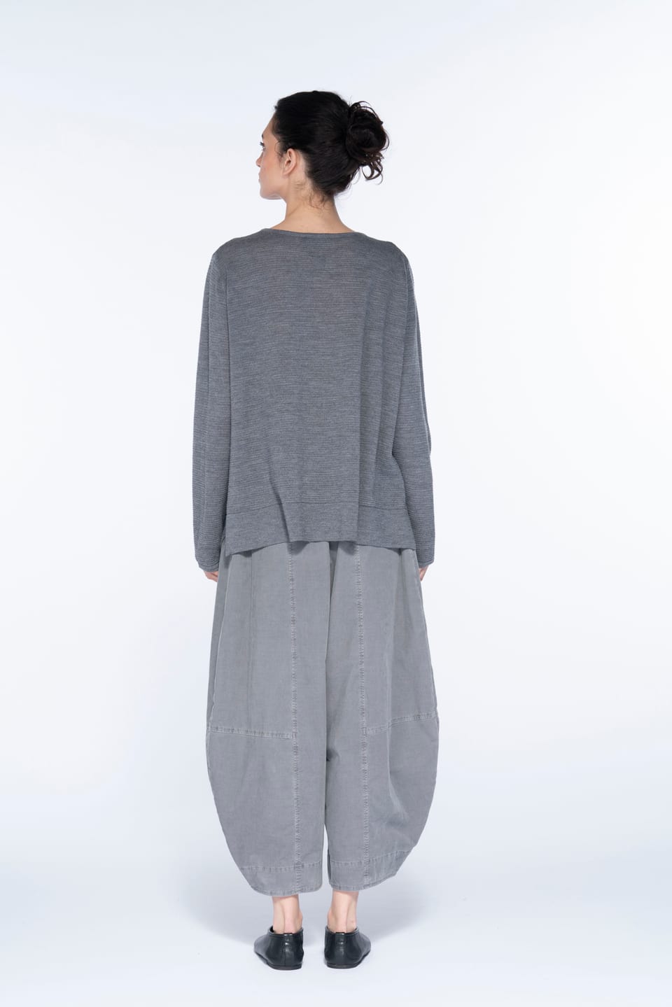 Trousers 6518 - Cotton needlecord with stretch - 942STONE - 10260710518