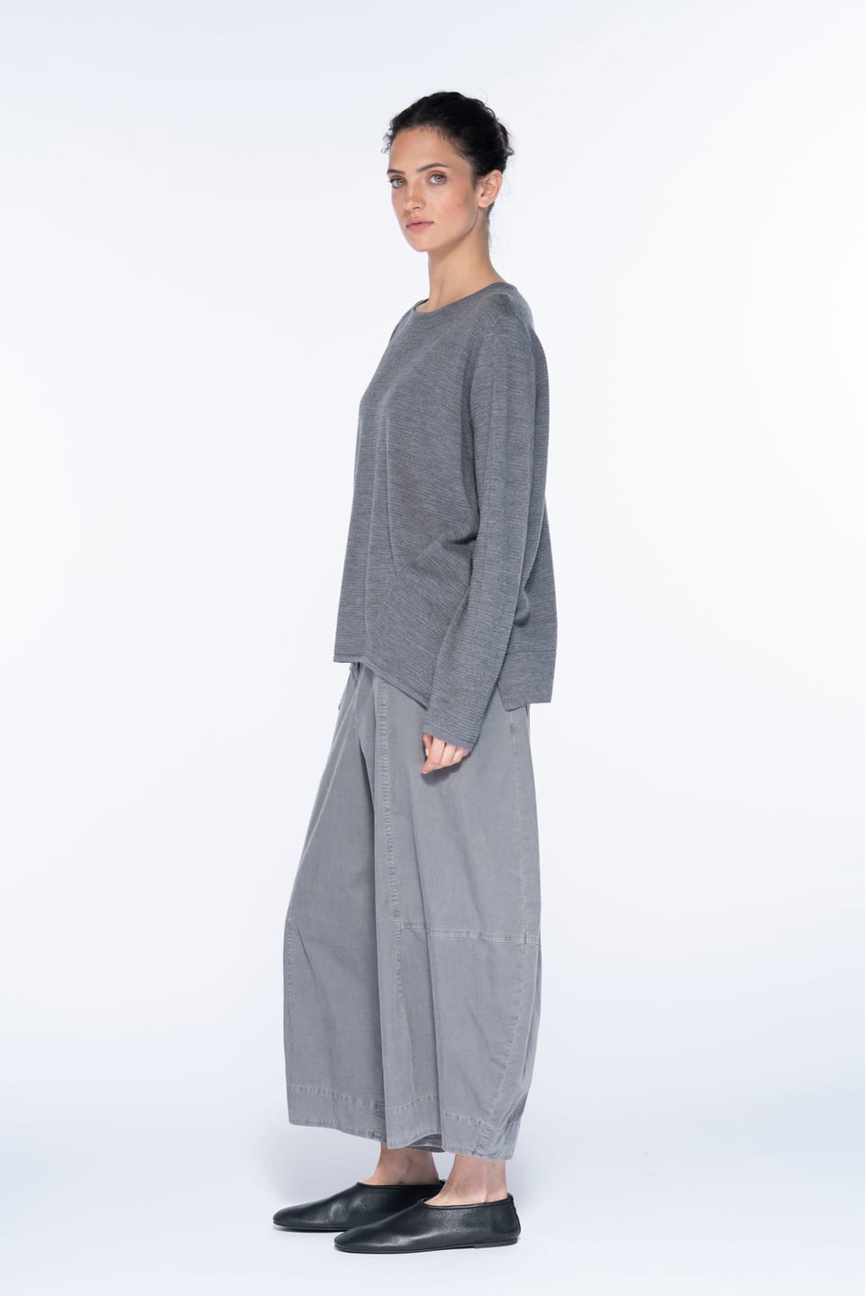 Trousers 6518 - Cotton needlecord with stretch - 942STONE - 10260710518