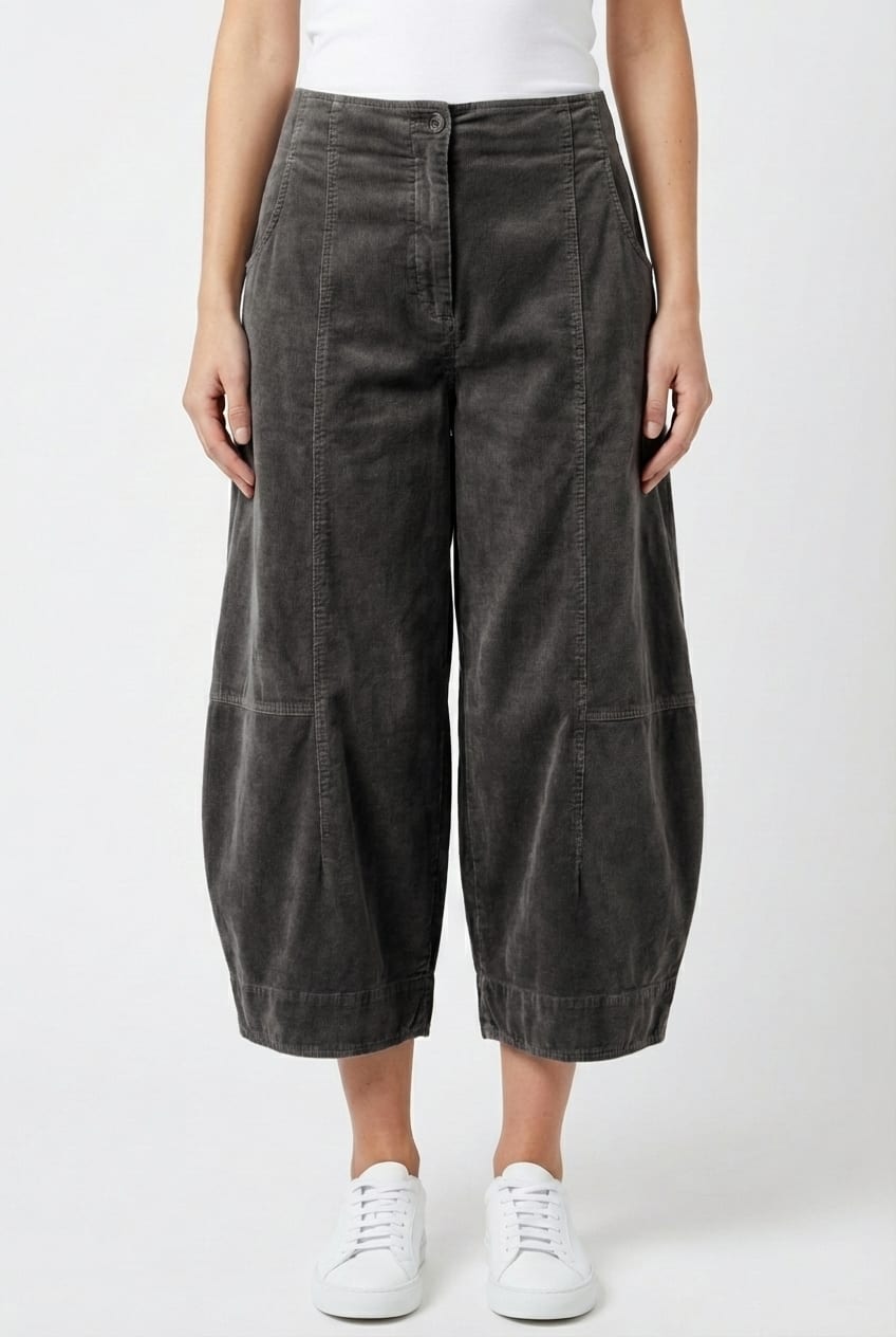 Trousers 6518 - Cotton needlecord with stretch - 962CADMIUM - 10260710518