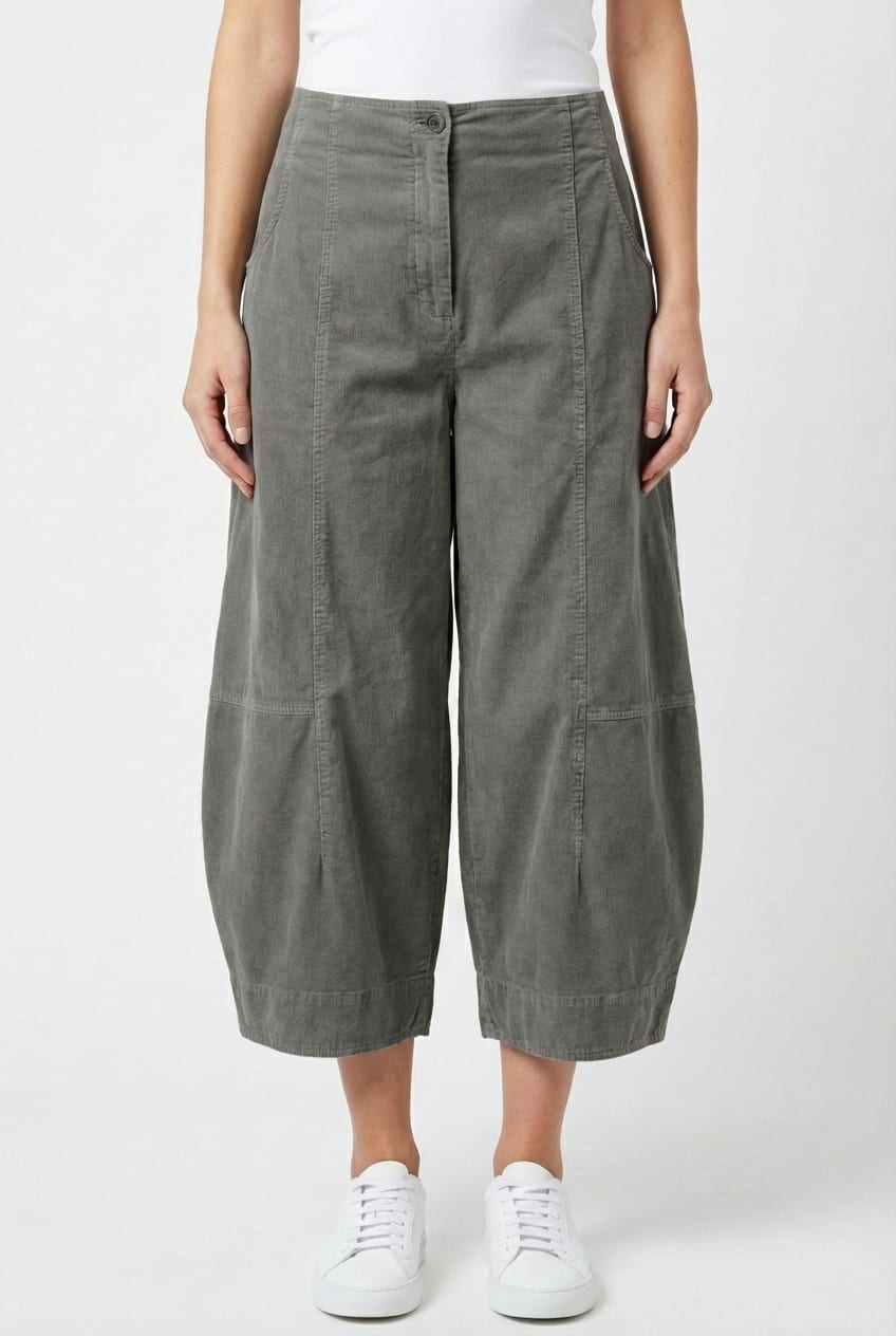 Trousers 6518 - Cotton needlecord with stretch - 990BLACK - 10260710518