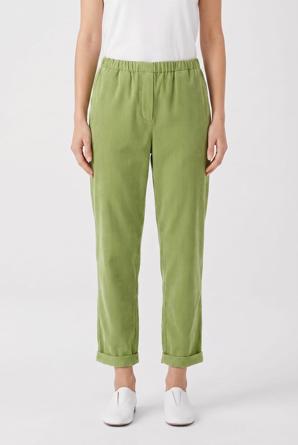 Pantalon 6519 - Cordon aiguilleté en coton extensible - 732NEON - 10260710519