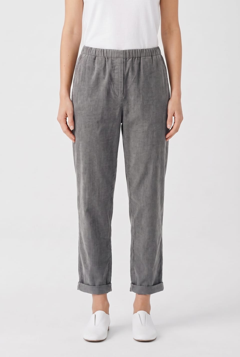 Pantalon 6519 - Cordon aiguilleté en coton extensible - 942STONE - 10260710519