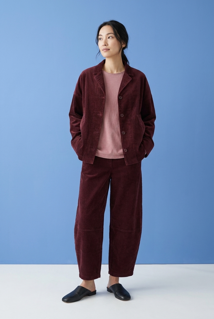 Hose 6521 362SYRAH Reiner Baumwollcord