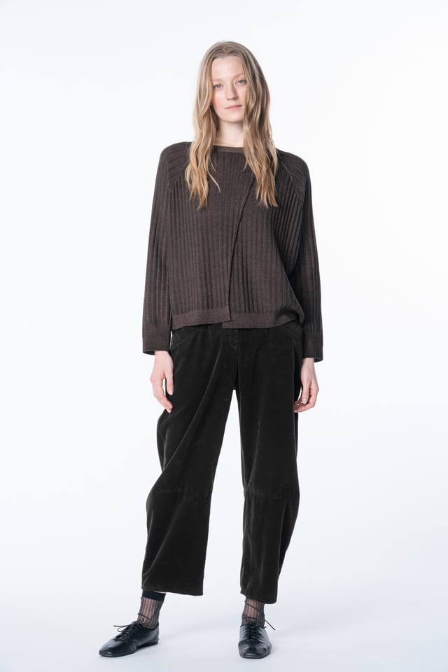 Trousers 6521 - Pure cotton corduroy - 892CHOCO - 10260710521