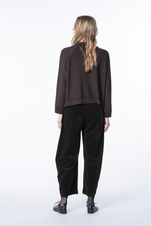 Trousers 6521 - Pure cotton corduroy - 892CHOCO - 10260710521
