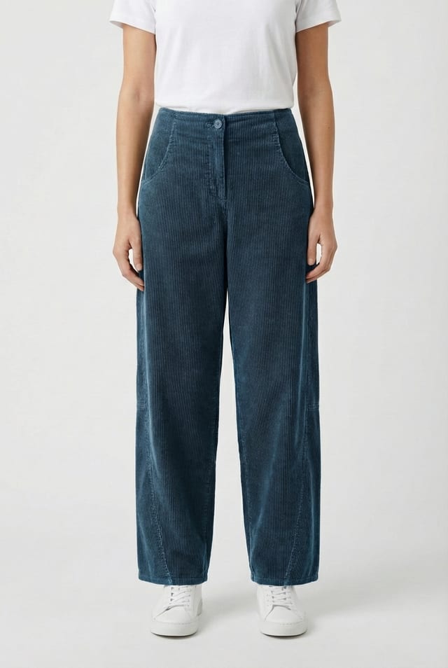 Trousers 6522 - Pure cotton corduroy - 452LAKE - 10260710522