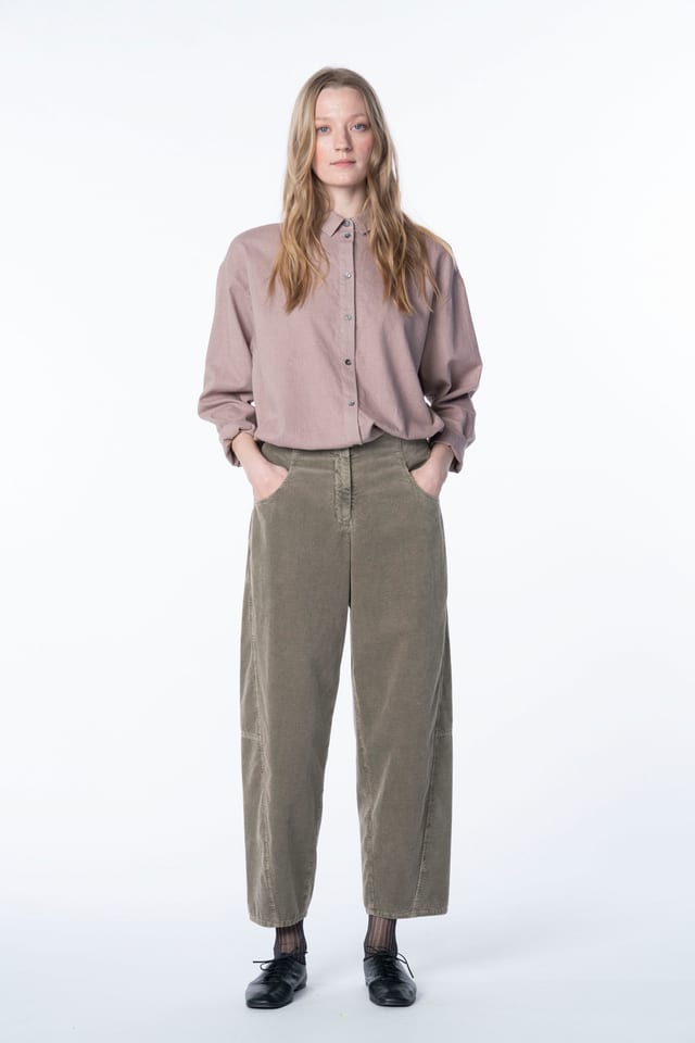 Trousers 6524 - Pure cotton corduroy - 832INCENSE - 10260710524