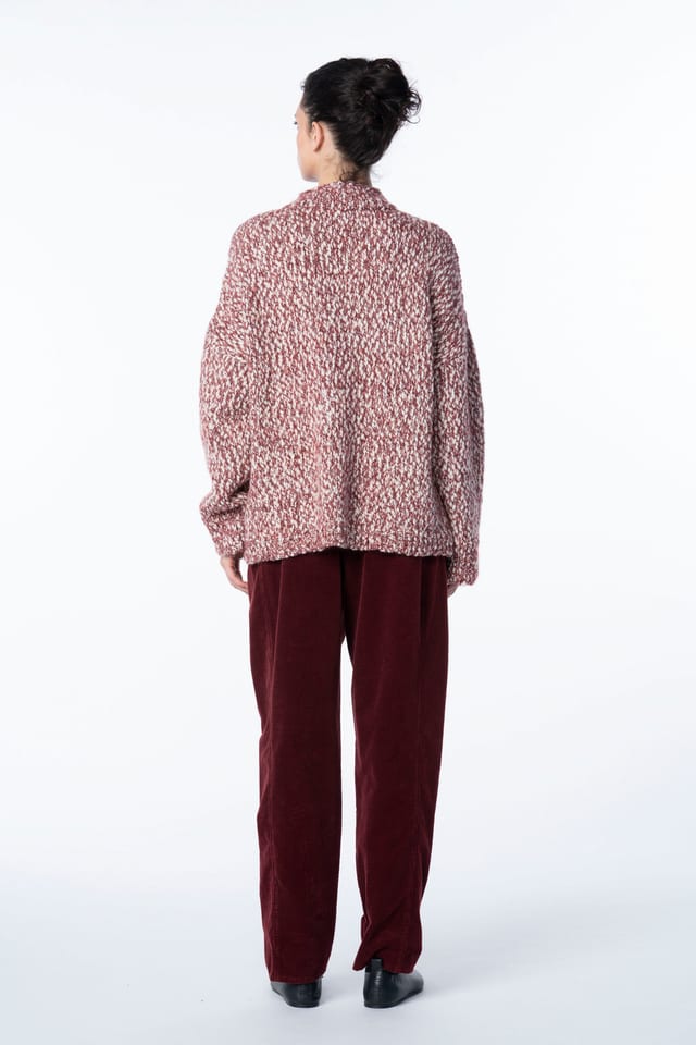 Trousers 6525 - Pure cotton corduroy - 362SYRAH - 10260710525
