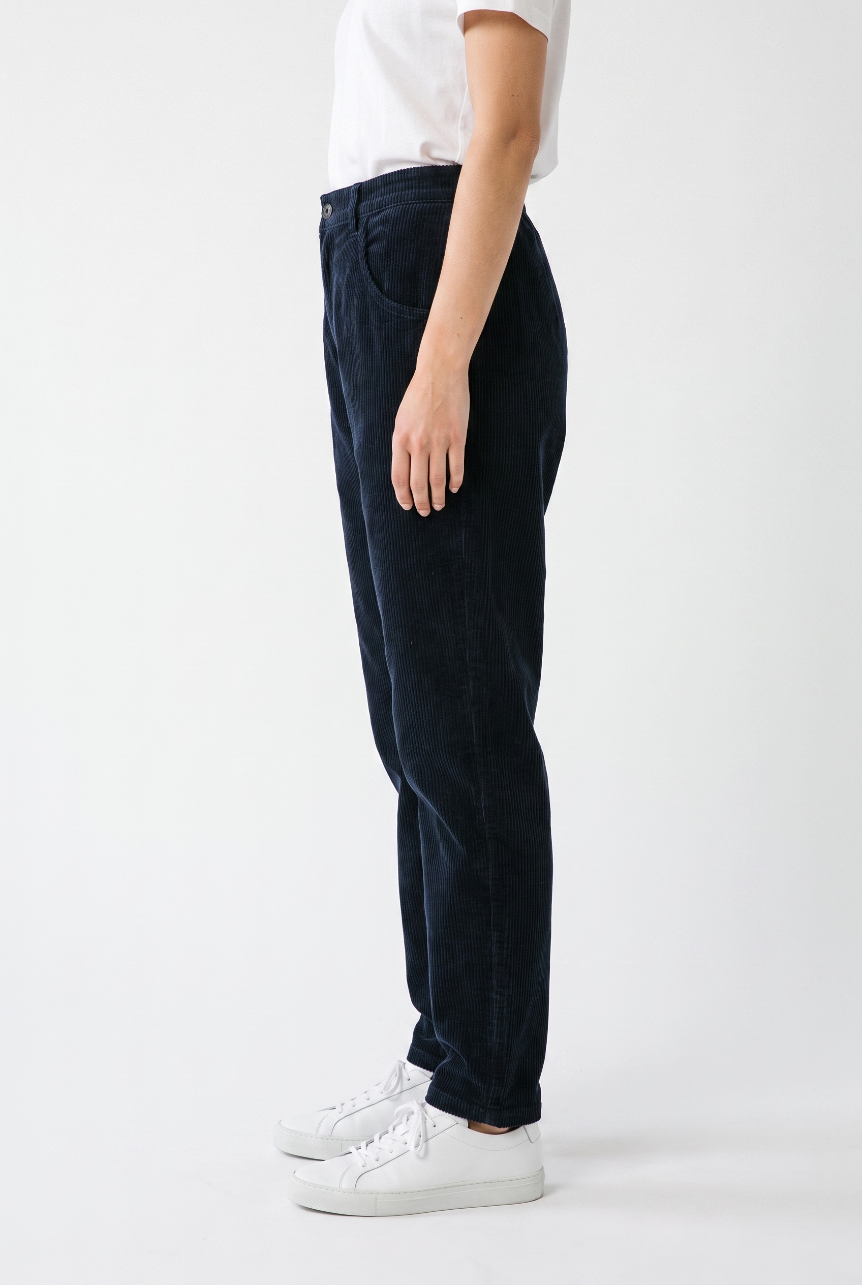 Trousers 6525 Blue Pure cotton corduroy