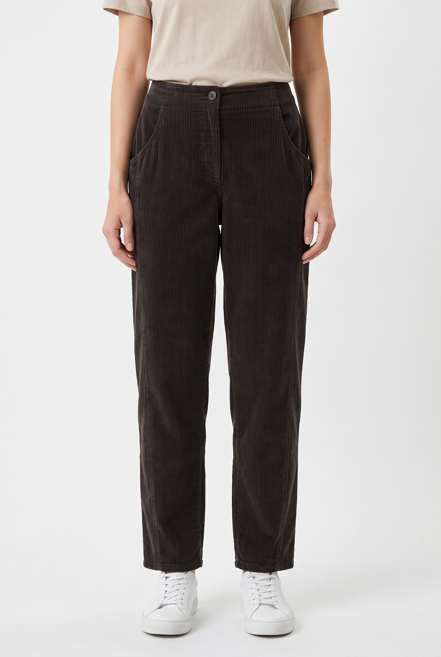 Trousers 6525 892CHOCO Pure cotton corduroy