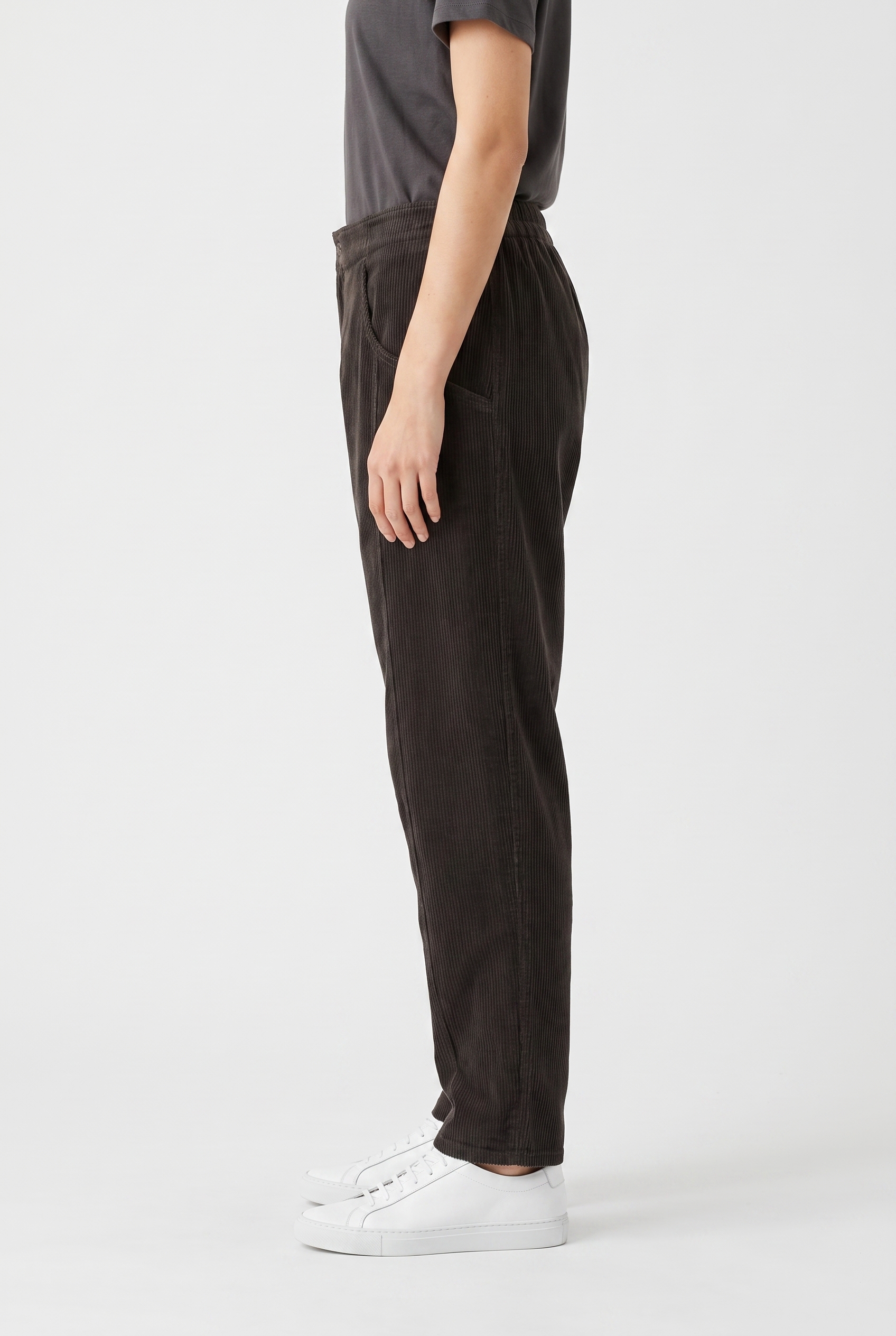 Trousers 6525 892CHOCO Pure cotton corduroy