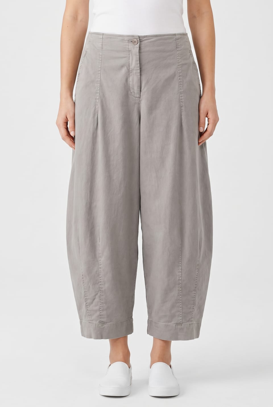 Trousers 6528 - Cotton lyocell moleskin with stretch - 122ECRU - 10260710528
