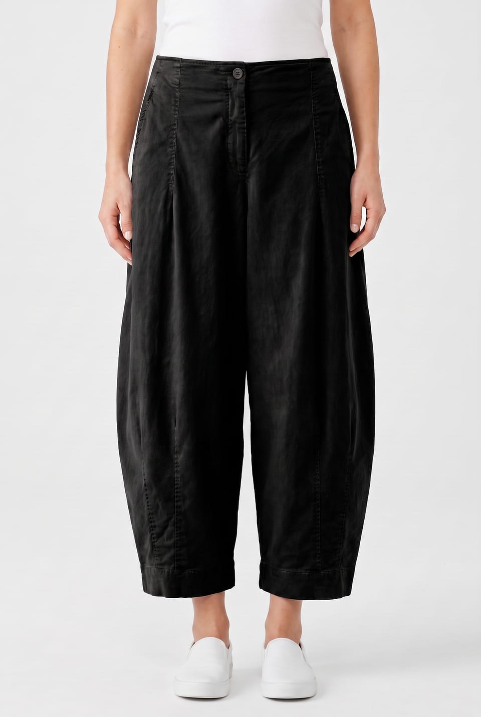 Trousers 6528 - Cotton lyocell moleskin with stretch - 490NAVY - 10260710528