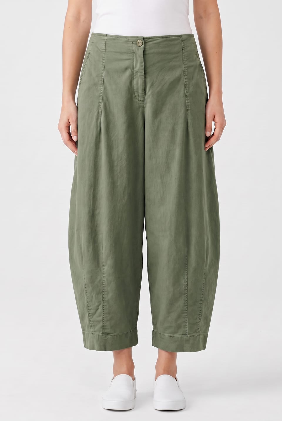 Trousers 6528 - Cotton lyocell moleskin with stretch - 642MYRTLE - 10260710528