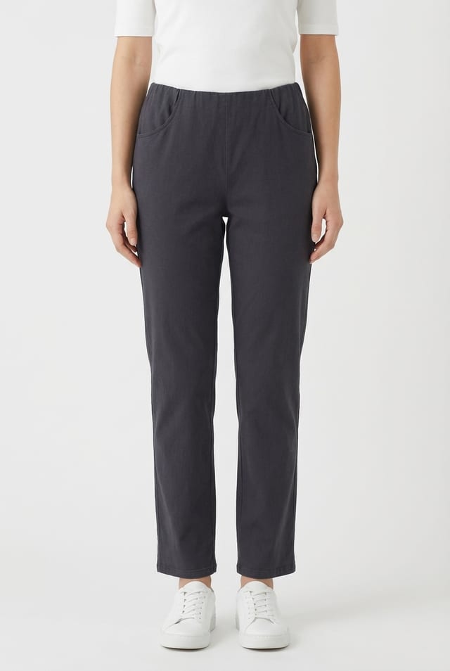 Trousers 6529 - Cotton lyocell moleskin with stretch - 490NAVY - 10260710529