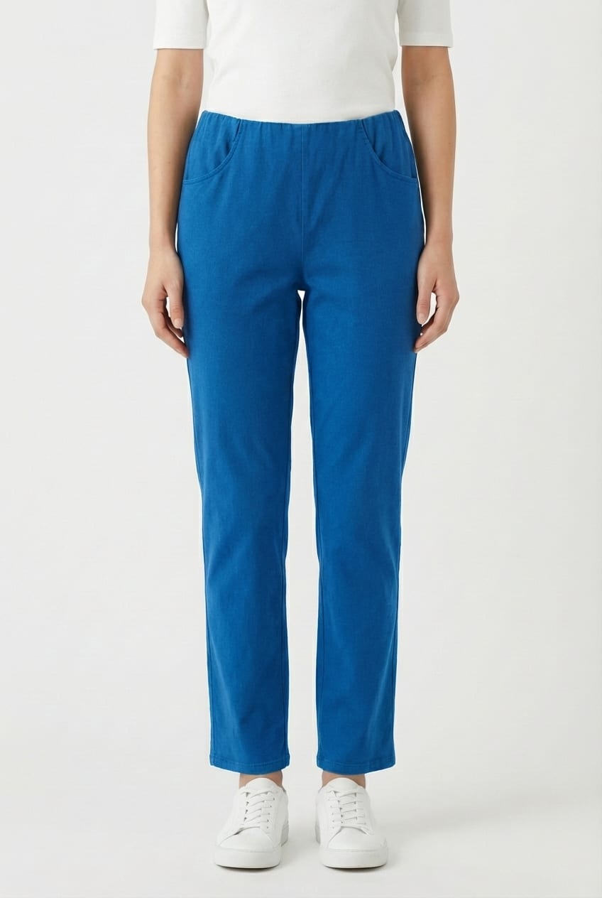 Trousers 6529 - Cotton lyocell moleskin with stretch - 542HORIZON - 10260710529