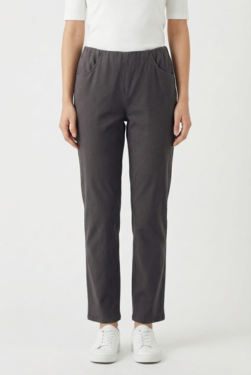 Trousers 6529 - Cotton lyocell moleskin with stretch - 962CADMIUM - 10260710529