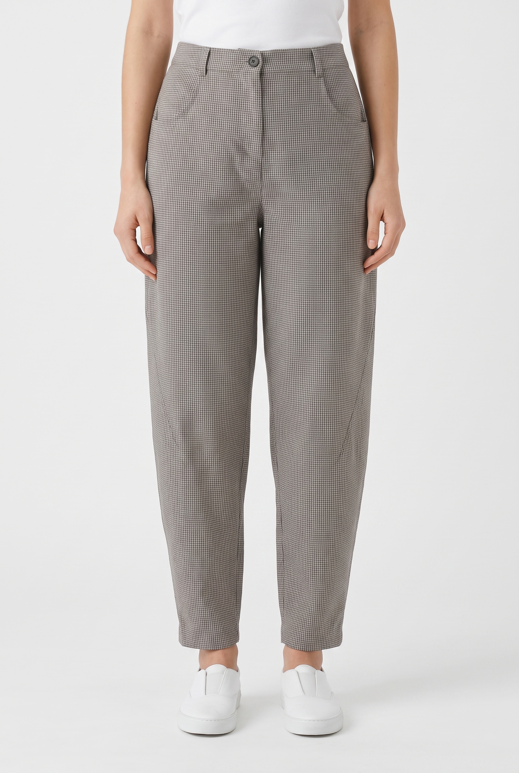 Trousers 6531 Grey Dobby cotton check
