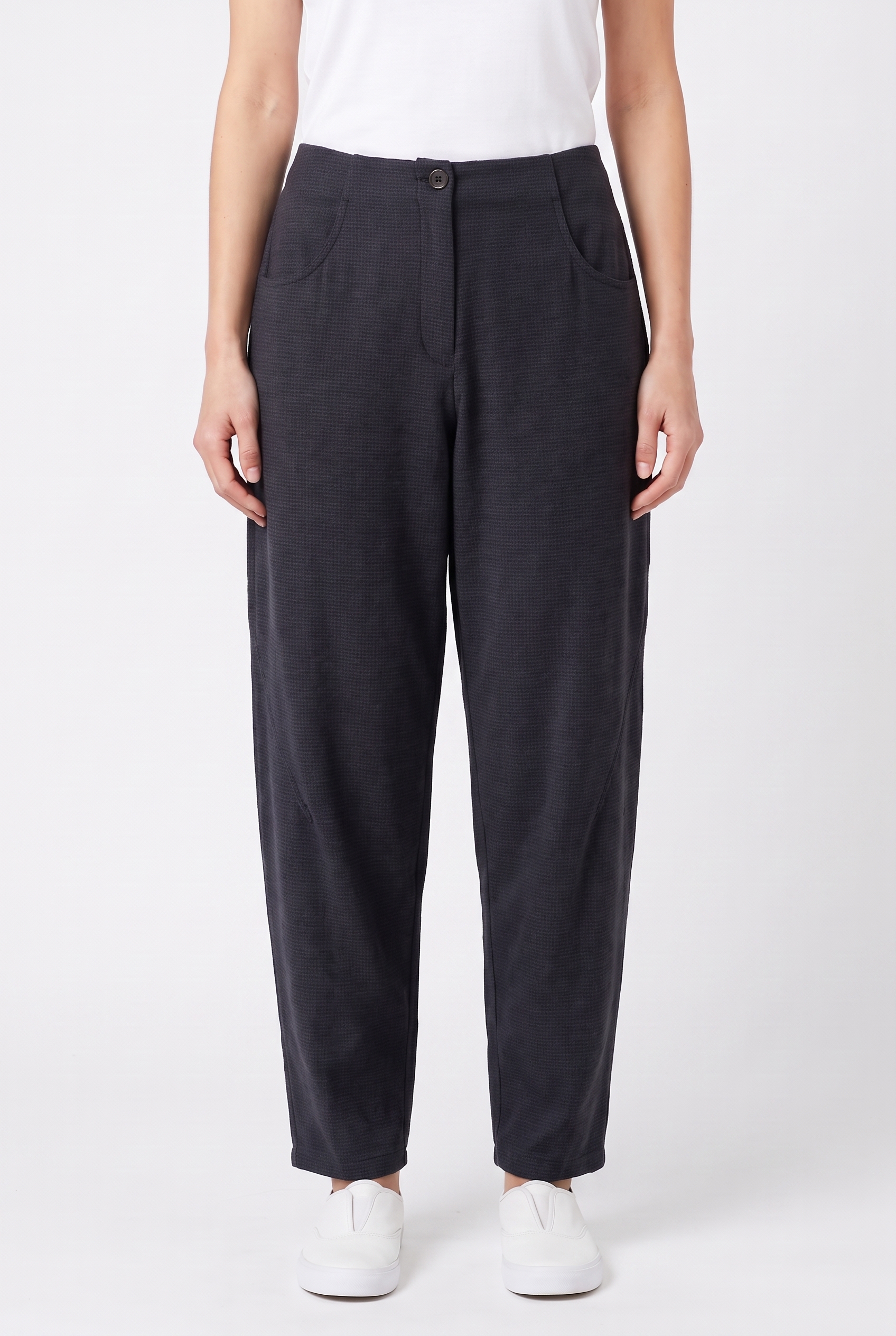 Trousers 6531 Blue Dobby cotton check