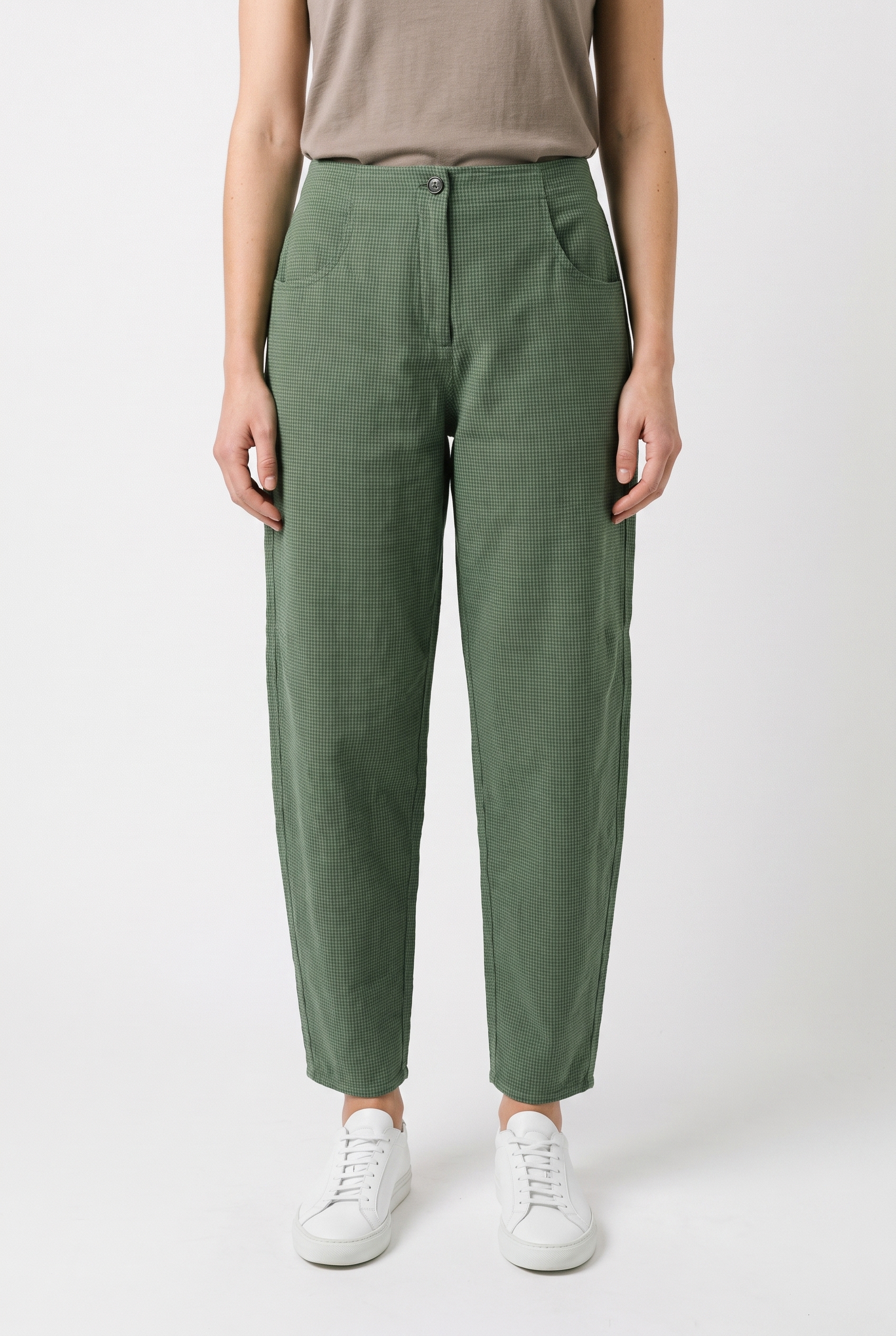 Trousers 6531 640MYRTLE Dobby cotton check