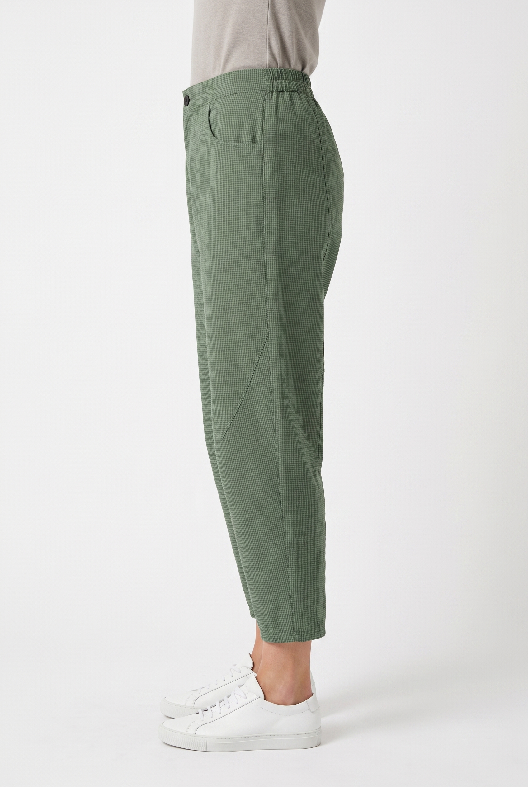 Trousers 6531 640MYRTLE Dobby cotton check