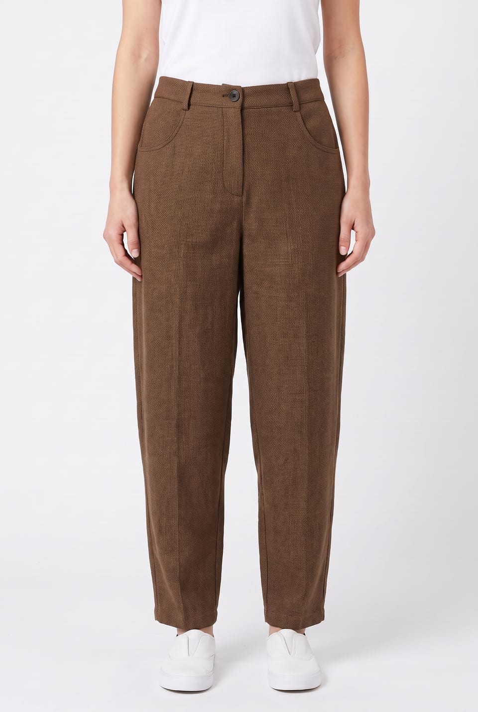 Trousers 6531 - Dobby cotton check - 860WOOD - 10260710531