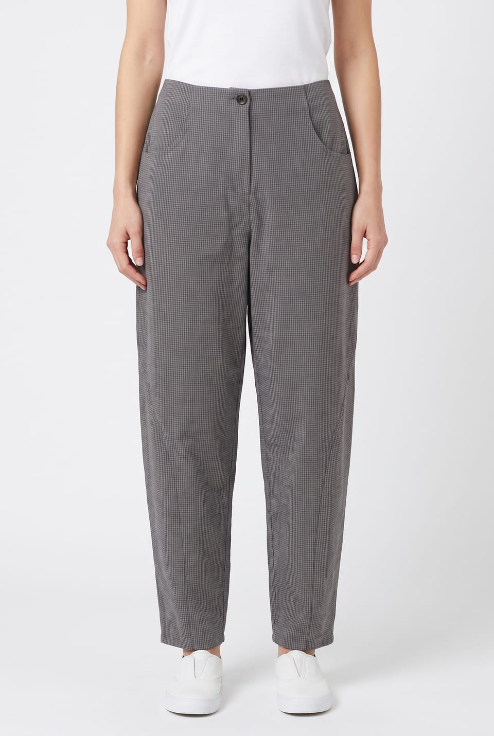 Trousers 6531 - Dobby cotton check - 960CADMIUM - 10260710531