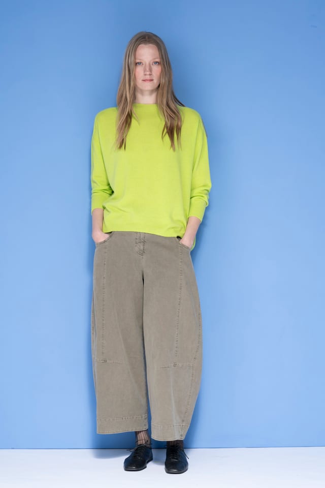 Trousers 6533 - Brushed cotton with a fine texture - 832INCENSE - 10260710533